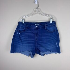 Nine West Dark Blue Jean Shorts size 18